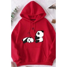 Medinenur Unisex Uykucu Panda Baskılı Sweatshirt