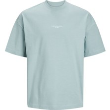 Jack & Jones Jorsantorini Erkek Mavi T-Shirt 12251774-GrayMist