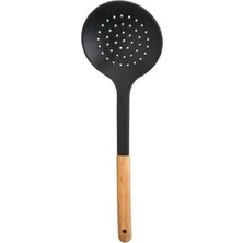 Microlife 6 Lı Ahşap Saplı Isıya Dayanıklı Çizmez Set Tahta Kaşık,kepçe,spatula,kevgir