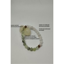 Bade Accessories 8 mm Ay Taşı, Prinayt Prehnit Doğaltaş Bileklik