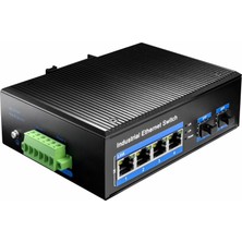 Cudy IG1004S2P 4port Gigabit 120W Poe+,2sfp, 2km ÇOKLU,80KM Tekli Mod IP40 Metal Endüstriyel Switch