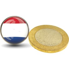 Market66 Hollanda Rozeti Netherlands Holland Ülke Bayrağı Paslanmaz Çelik 3D Rozet