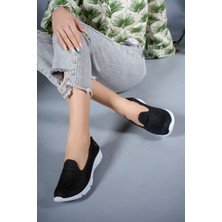 Riccon Kadın Sneaker Ortopedik İç Tabanlı Düz Tabanlı Vegan Deri Ayakkabı