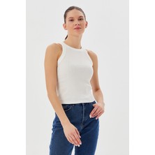 Qu Style  Fitilli Bisiklet Yaka Atlet