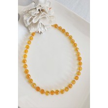 Bade Accessories Çokgen Sitrin Doğaltaş Kolye