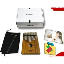 Aiersi Kaliteli Koa Ağacı Kalimba 17 Tuşlu Tam Set (Çanta, Akort Çekici, Parmak Penası, Kitap, Sticker, Bez)