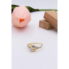 Latif Kuyumcu 14 Ayar Altın Yüzük Taşlı Kadın Yüzük LKYZK1450