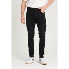 OneZero Erkek Siyah Regular Fit Denim Pantolon