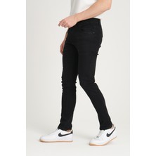 OneZero Erkek Siyah Regular Fit Denim Pantolon