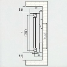 Aeon Visage Alüminyum Dikey Radyatör 1500 x 595 (12 Dilim)