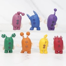 Zljnx 7pcs/set Cute Oddbods Action Figures Toys 4cm (Yurt Dışından)