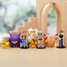 Zljnx 8pcs/set Pokemon Arcanine Gengar Clefairy Figure Collection Model Toys (Yurt Dışından)