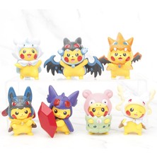 Zljnx 7pcs/set Pokemon Pikachu As Charizard Slowbro Lucario Slowbro Figure Toys 7cm (Yurt Dışından)