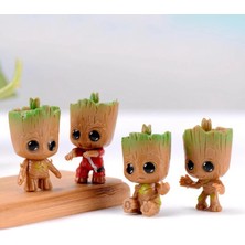 Zljnx 4pcs/set Marvel Guardians Of The Galaxy Avengers Tiny Groot Cute Baby Tree Man Model Figure Toys 5cm (Yurt Dışından)