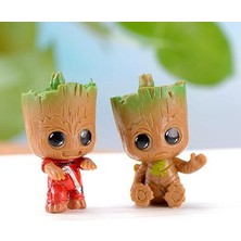 Zljnx 4pcs/set Marvel Guardians Of The Galaxy Avengers Tiny Groot Cute Baby Tree Man Model Figure Toys 5cm (Yurt Dışından)