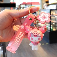 Zljnx Sanrio Karikatür Sakura Kuromi Hello Kitty Kolye Anahtarlık Anahtarlık Anime Aksiyon Figürleri Koleksiyon Model Oyuncaklar Çocuklar Takı Hediyeler (Yurt Dışından)