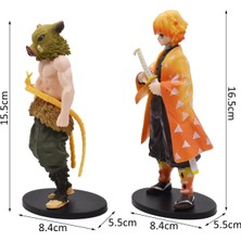 Zljnx Simyron Anime Figure Inosuke Action Figure Cool Anime Statue Cartoon Pvc Anime Figures Q Version Collectibles Model Ornaments 2 Pieces (Yurt Dışından)