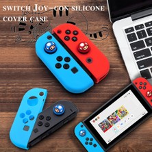 Zljnx Nintendo Switch Joy Con Için Joystick Kapatma Başlığı Yumuşak Silikon Koruyucu Kılıf (Yurt Dışından)