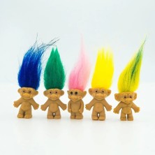 Zljnx 5pcs/lot Funny Trolls Dolls Anime Action Figure Colorful Hair Family Members Models Kids Toys For Children Gift Nostalgic Adult (Yurt Dışından)