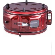 Davul Fırın Termostatlı Yuvarlak Fırın Tek Tepsili Bordo