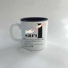 Mor Mürekkep Sarıl Baskılı Siyah Multi Kupa