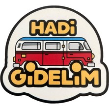 Mor Mürekkep Hadi Gidelim Baskılı Ahşap Bardak Altlığı