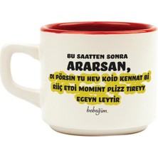 Mor Mürekkep Bu Saatten Sonra Ararsan Baskılı Kırmızı Venüs Kupa