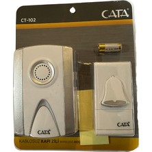 Cata CT-102 Kablosuz Kapı Zili (Gri Kenarlı)