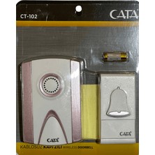 Cata CT-102 Kablosuz Kapı Zili (Pembe Kenarlı) (2 Adet)