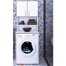 Poyraz Mobilya %100 Mdf Çamaşır Makinası Dolabı Banyo Dolabı