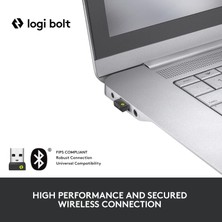 Logitech Mx Keys Mini Aydınlatmalı, Bolt Alıcılı, Şarj Edilebilir, Açık Gri, Kablosuz Klavye Ingilizce
