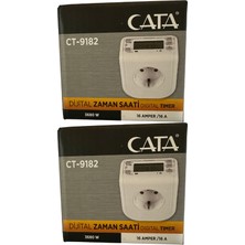 Cata CT-9182 3680W 16 Amper Dijital Zaman Saati (2 Adet)