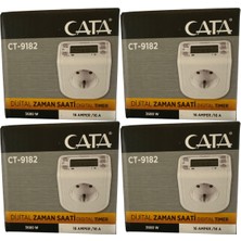 Cata CT-9182 3680W 16 Amper Dijital Zaman Saati (4 Adet)