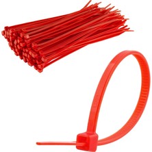 Jameson Kablo Bağı Kırmızı 15 cm 3.6 mm Plastik Cırt Kelepçe Naylon (100 Adet) Jameson JKB-3615K