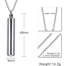 Herşey Nota Not Saklama Kapsül Açılabilen Çelik Kolye