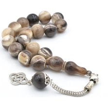 Murty99 Kamçılı Küre Kesim Bufalo Boynuzu Efe Maskot Tesbih 14 mm