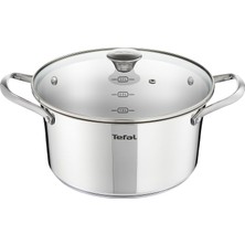 Tefal Simpleo B815S4 Tencere ve Tava Seti, 4 Parça, Paslanmaz Çelik/siyah, 49.1 x 35.3 x 13.3 cm