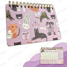 Syn İletişim Kawai Kore Kırtasiye Kedi Pati Haftalık Günlük Hatırlatıcı Planlayıcı Defter Weekly Planner 52 Sayfa 18*12 cm Ölçüler