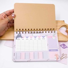 Syn İletişim Kawai Kore Kırtasiye Kedi Pati Haftalık Günlük Hatırlatıcı Planlayıcı Defter Weekly Planner 52 Sayfa 18*12 cm Ölçüler