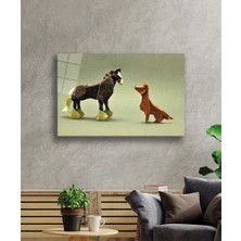 Origami Hayvanlar Cam TABLOMIYREM36X23-MIYREM
