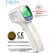Temassız Ateş Ölçer Alından Termometre JPD-FR202 Mavi