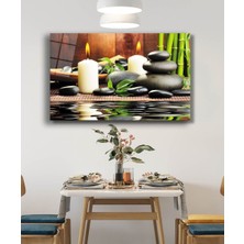Mum Taş Spa Cam Tablomiyremcandle Stone Spa  36X23-MIYREM