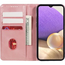 Seashell Digital Samsung Galaxy A32 5G/M32 5g Cüzdan Pu Deri Buzağı Dokusu Stand Gold Telefon Kılıfı (Yurt Dışından)