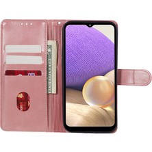 Seashell Digital Samsung Galaxy A32 4g (Ab Versiyonu) Stand Cüzdan Deri Buzağı Dokusu Telefon Vaka Golü Altın Telefon Kılıfı (Yurt Dışından)