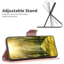 Seashell Digital Samsung Galaxy A24 Için 4g Cüzdan Stand Kelebek Basılı Deri Strap-Rose Gold ile Telefon Kılıfı (Yurt Dışından)