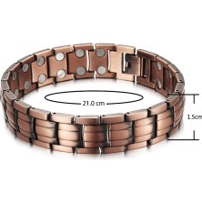 Qiuhong Shop 1537 Ayarlı Welmag Şifa Manyetik Bakır Bilezikler Viking Bileklik Erkekler Için Bio Enerji Çift Sıra Mıknatıs Erkek Bilezik Homme Takı (Yurt Dışından)