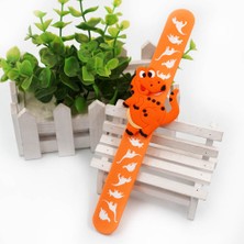 Qiuhong Shop Portakal Karikatür Silikon Hayvan Dinozor Charm Bilezikler Bilezik Kadınlar Çocuklar Için Renkli Kırmızı Patted Bilezik Takı Erkek Kız Hediye (Yurt Dışından)