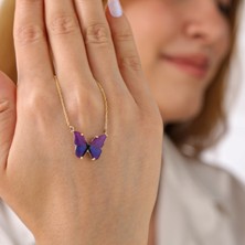 Hom Silver Jewelry 925 Ayar Gümüş Kelebekli Kadın Kolye HSJ0140