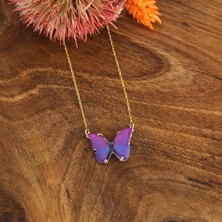 Hom Silver Jewelry 925 Ayar Gümüş Kelebekli Kadın Kolye HSJ0140