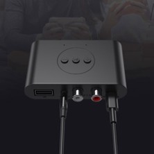 Talent Bluetooth 5.2 Ses Alıcısı Nfc U Disk Rca 3.5mm Aux USB Stereo Müzik Hoparlör Amplifikatörü Için Mic ile Kablosuz Adaptör (Yurt Dışından)